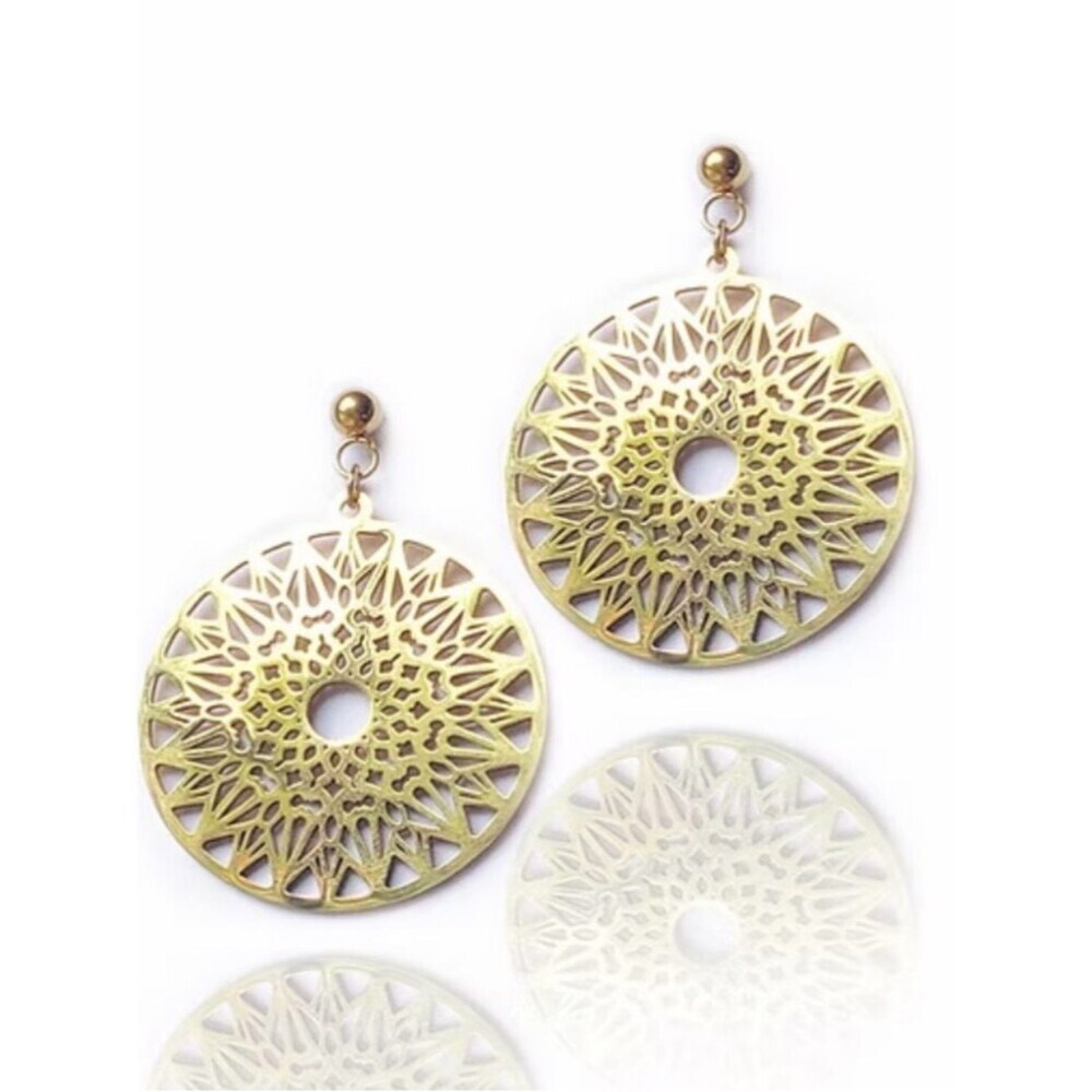 LUNI Oxcart Earrings Gold